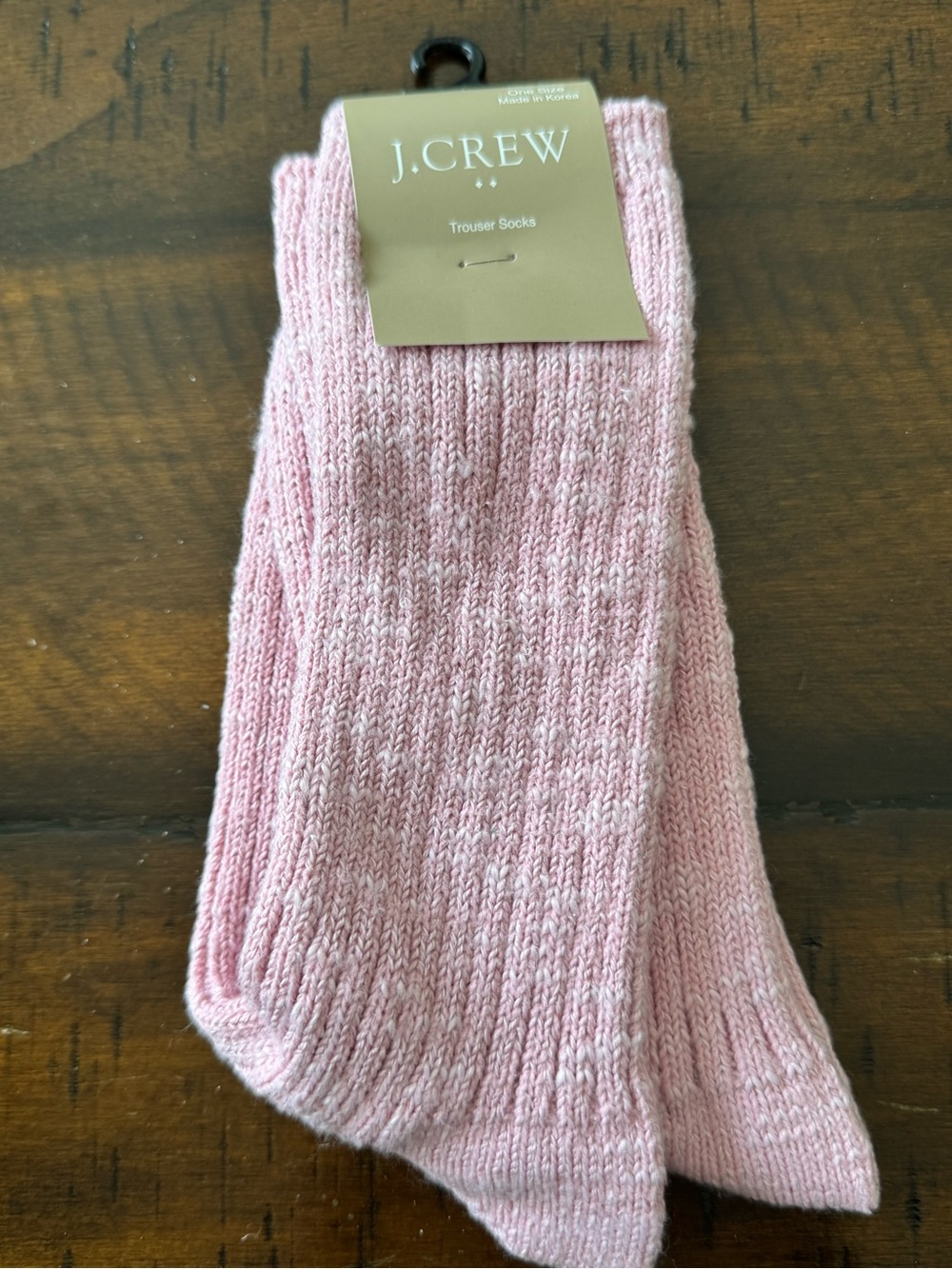 J. Crew Light Pink Ribbed Trouser Socks